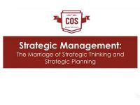 Video 5: Strategic Management, The Marriage of Strategic Thinking and Planning